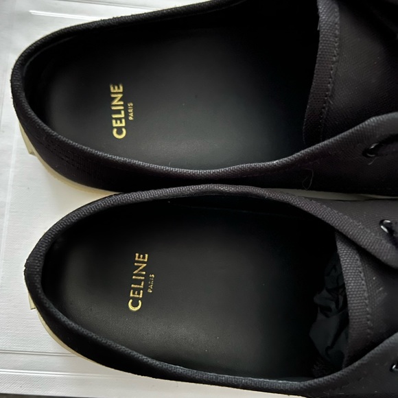 NWT Celine Felix Black Canvas Pointed Toe Sneaker, Size 10 (EU 41/42) - Picture 3 of 9
